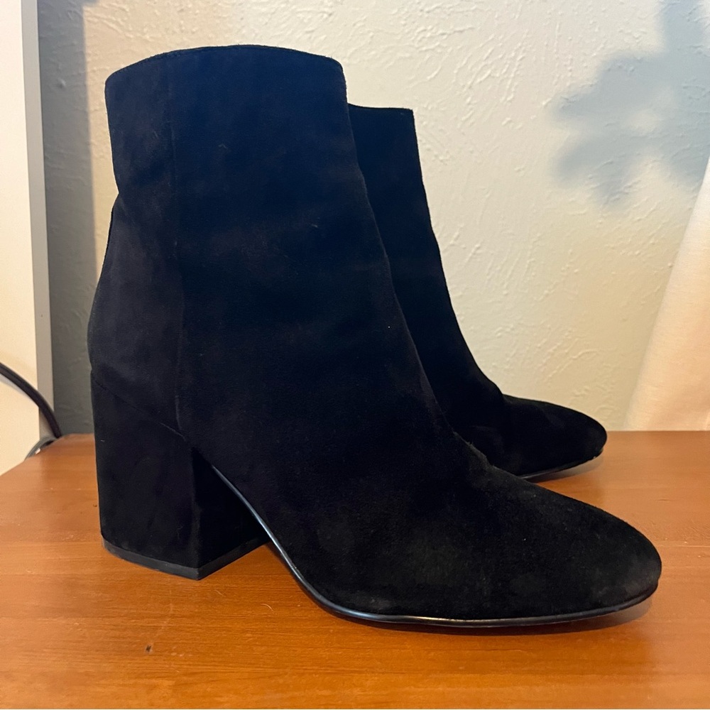 Sam Edelman Taye Suede Leather Block Heel Boots